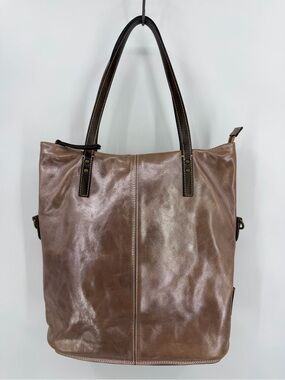 Cavalcanti Italian Leather Tote Satchel Shoulder Bag Rose Brown